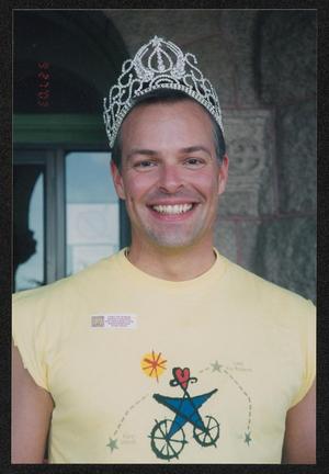 [Crew member wearing a tiara: Lone Star Ride 2003 event photo]