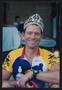 Photograph: [Cyclist wearing a costume tiara: Lone Star Ride 2003 event photo]