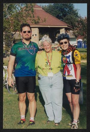 [Janie Bush and two riders: Lone Star Ride 2003 event photo]