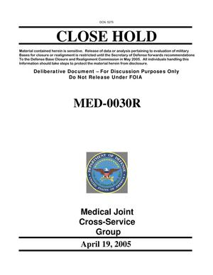 Cover Page for MED-0030R Medical Joint Cross-Service Group