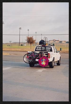 Primary view of object titled '["Spin" to Win! Against AIDS" truck: Lone Star Ride event photo]'.