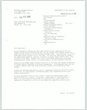 Primary view of object titled '[Letter from the IRS to Lone Star Ride Fighting AIDS, July 01, 2009, 3]'.