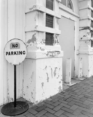 [A no parking sign at the Ashton Depot]