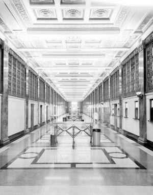 [Interior view of the U.S. Post Office Central]