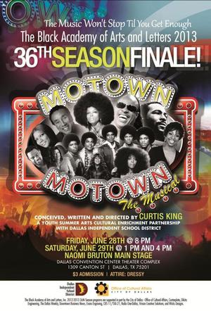 Primary view of object titled '[Flyer: Motown Motown: The Musical]'.