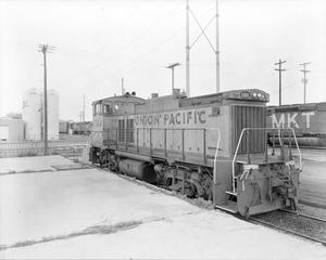 [Photograph of a Union Pacific railroad car]