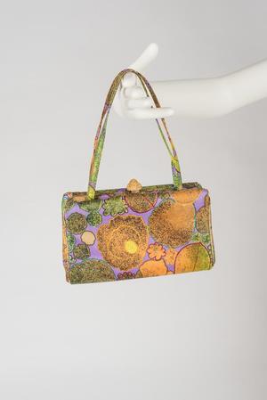Primary view of object titled 'Patterned handbag'.