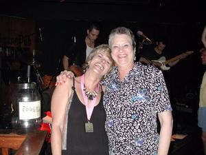 [Vicky Moerbe with woman 1 at tribute concert]