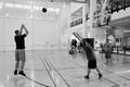 Primary view of [Student 1 takes shot during intramural three-point contest]