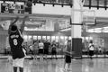 Primary view of [Sirik Hearn takes shot during intramural three-point contest, 1]
