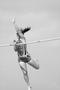 Photograph: [UNT women's track member performs high jump at Brooks/NT Spring Clas…
