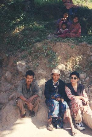 Kavita Rastogi with a Raji family