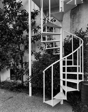 [Photograph of a spiral staircase