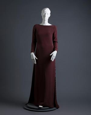 Maroon evening gown