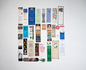 [Collection of assorted bookmarks]
