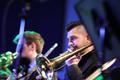 Thumbnail image of item number 1 in: '[Trombone player, Three O'Clock Lab Band Performance]'.