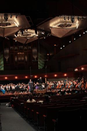 [Jake Heggie Ahab Symphony recording session at Winspear Hall]