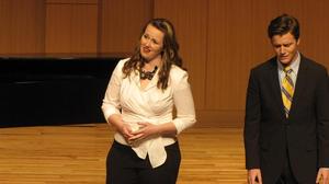 [Two singers performing at the Student recital during Jake Heggie's residency, 4]
