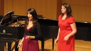 [Two singers performing at the Student recital during Jake Heggie's residency, 1]