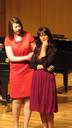 [Two singers performing at the Student recital during Jake Heggie's residency, 3]
