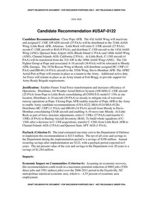 Candidate Recommendation #USAF-0122