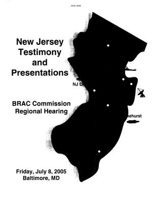 New Jersey Testimony and Presentations
