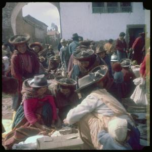 [Women Shopping At A Market in Chinchero, Peru]