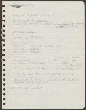 Primary view of object titled '["Political Science" notes]'.