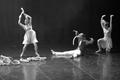 Photograph: [Three dancers perform scene in "The Magic Flute"]
