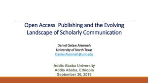 Open Access Publishing and the Evolving Landscape of Scholarly Communication