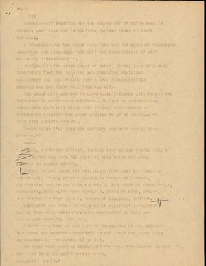 Primary view of object titled '[News Script: Deserters]'.