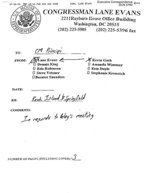 Executive Correspondence – Letter dtd 07/28/2005 to Chairman Principi from Lane Evans