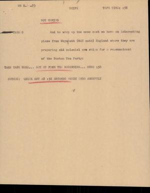 Primary view of object titled '[News Script: Ships]'.
