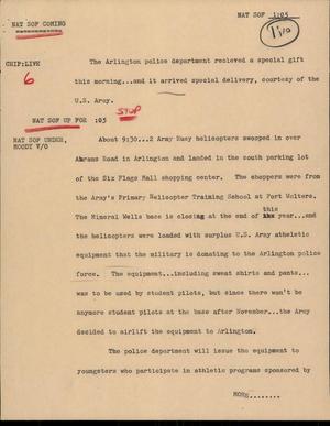 Primary view of object titled '[News Script: Police]'.