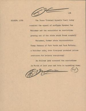 Primary view of object titled '[News Script: Criminal Appeals Court]'.
