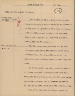 Primary view of object titled '[News Script: Port Neches Fire]'.