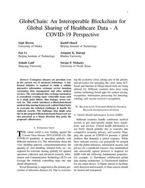 GlobeChain: An Interoperable Blockchain for Global Sharing of Healthcare Data - A COVID-19 Perspective
