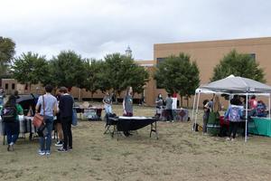 [Tables and tents from UNT Native American Student Association]