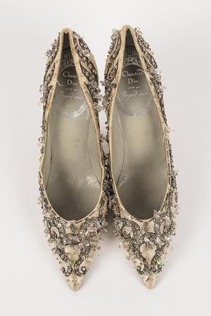 Beaded evening shoes