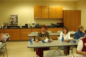 Primary view of object titled '[Gloria Goyne, Ginger Robertson, and Frances Neighbors at 2003 CPS training event]'.