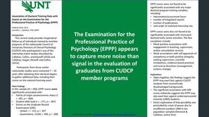 Association of Doctoral Training Data with Scores on the Examination for the Professional Practice of Psychology (EPPP)