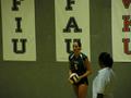 Primary view of [Brooke Engel prepares to serve at 2006 Sun Belt Conference, 3]