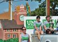 Primary view of [UNT Housing float at 2011 Homecoming Parade]