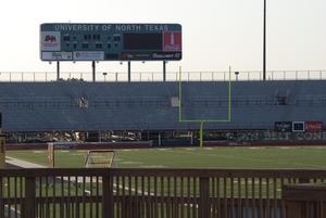Primary view of object titled '[Empty stands at Fouts Field, 3]'.