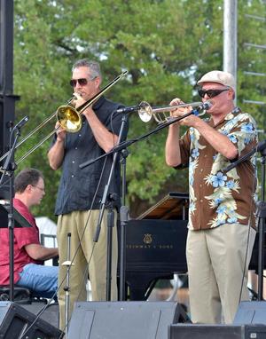 [Brass duo performs at Denton Arts and Jazz Festival 2012]