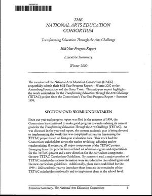 [Executive Summary of Mid-Year Progress Report - The National Arts Education Consortium]