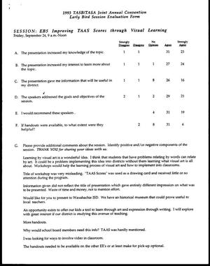 [Evaluation Form for 1993 TASB/TASA Joint Annual Convention]