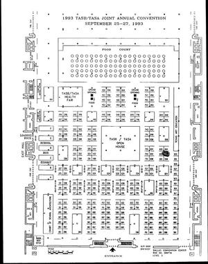 [Floorplan for the 1993 TASB/TASA Joint Annual Convention at Dallas Convention Center]