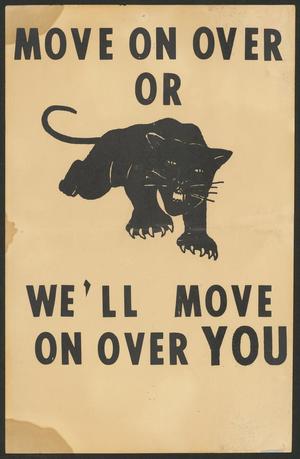 Move on Over or We'll Move on Over You, Black Panther Poster, undated