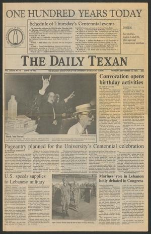 The Daily Texan (Austin, Tex.), Vol. 83, No. 10, September 15, 1983